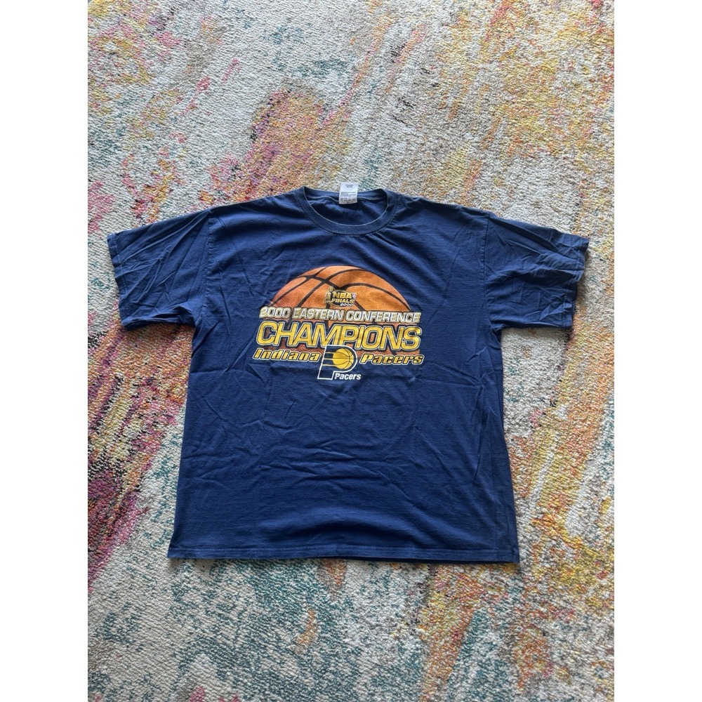 Vintage 2000 Indiana Pacers Eastern Conference Champions Tee 2XL - Picture 1 of 5